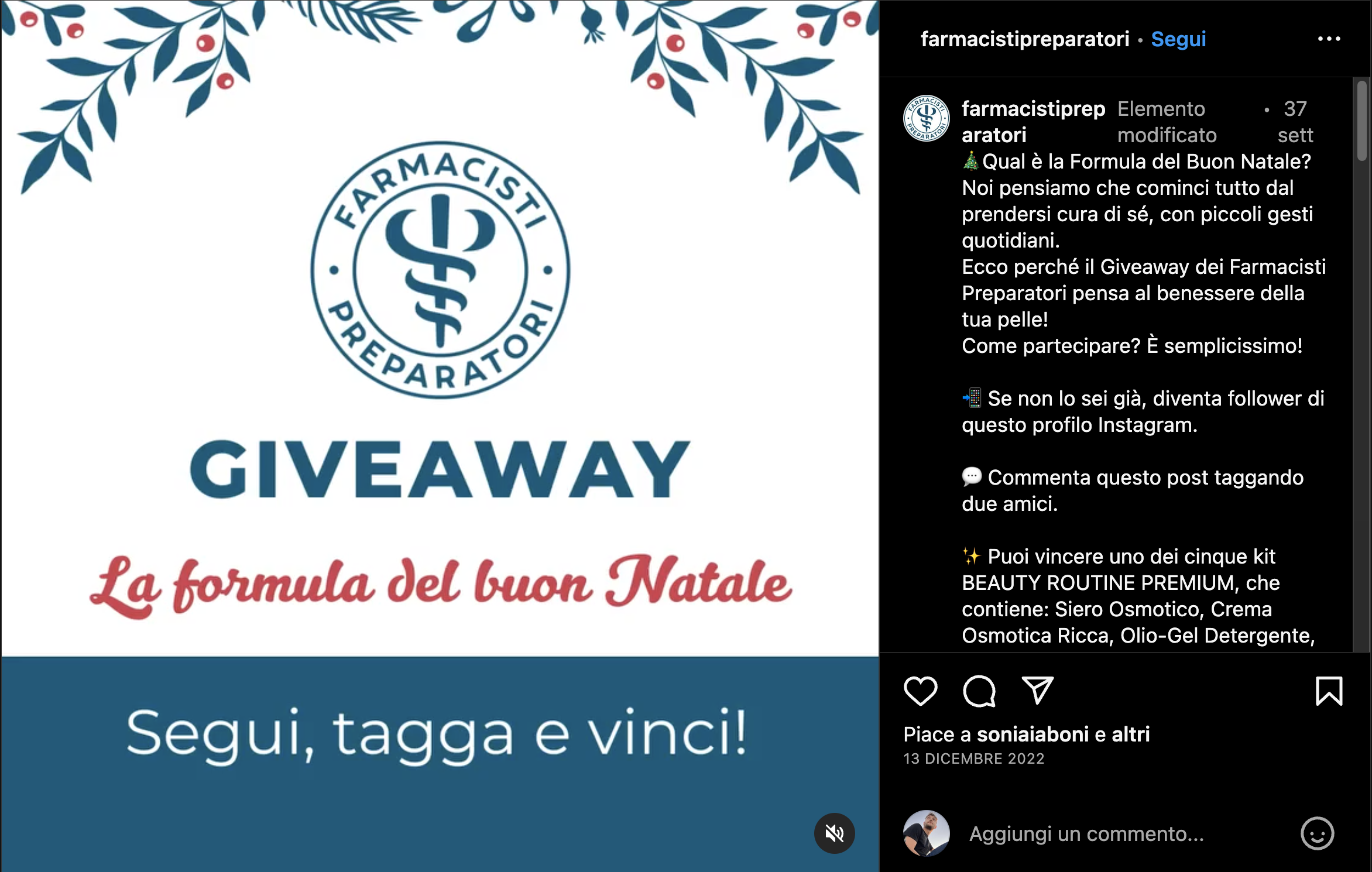 Instagram giveaway